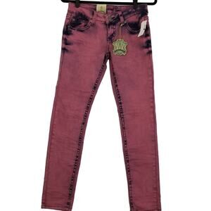 Request Womens Jeans Juniors Size 7/28 Low Rise Skinny Leg Carnation Stonewashed